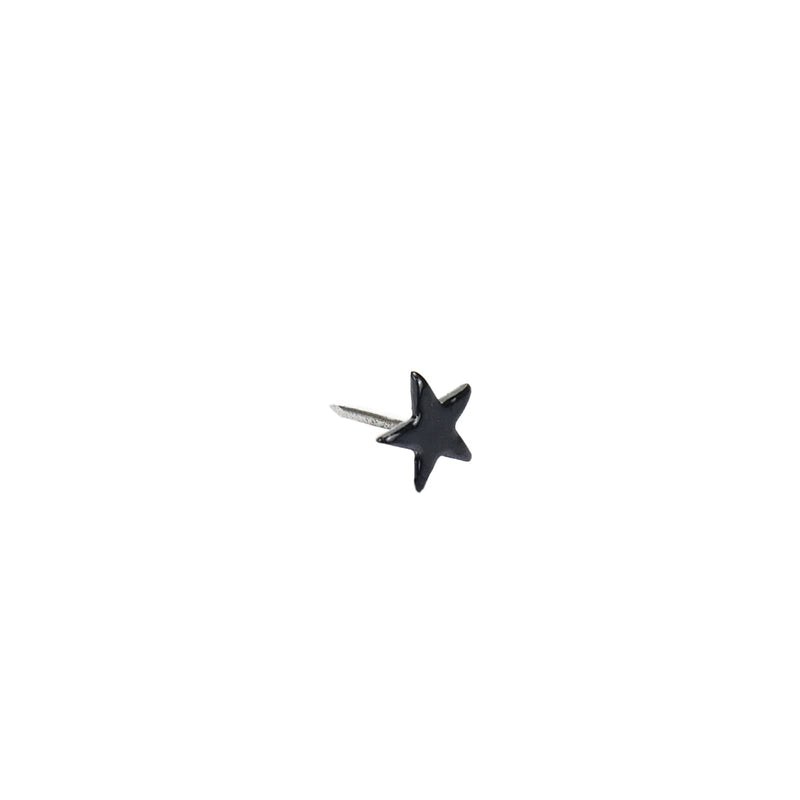 [Australia - AusPower] - 100Pcs Upholstery Tacks,7/16-inch Diameter Nailhead Decorative Trim for Furniture,Stars-shaped Furniture Nails Pins Kit,Black(11×13mm) Black 