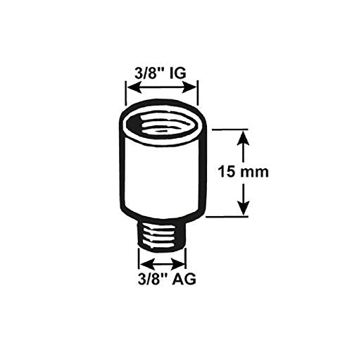 Cornat TEC381903 Tap Extension 3/8 Inch x 30 mm Chrome 3/8 Zoll
