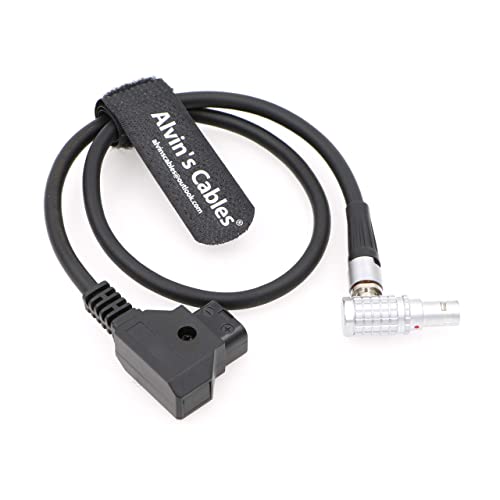 Alvin's Cables D-Tap to 2 Pin Male Right Angle Power Cable for Teradek Bond, Teradek Bolt, SmallHD Monitor 45cm|18inches right angle 2 pin