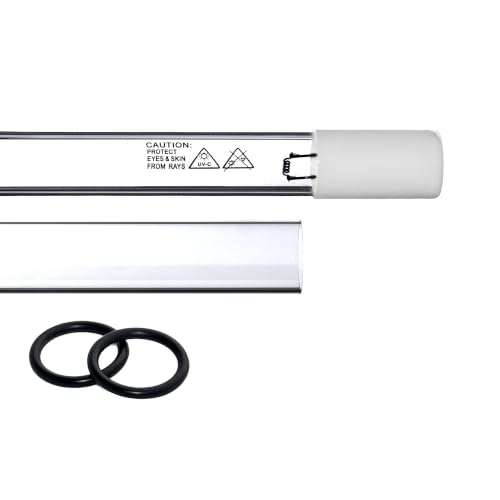 Combo Package UV Bulb S463RL and Quartz Sleeve QS-463 with O-Ring Set, for the S5Q-PA, SSM-24, S5Q & S5Q-Gold Series UV System, Premium OEM Compatible, Guaranteed for 1 Year