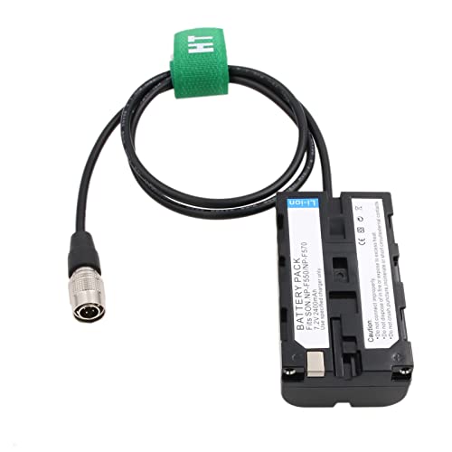 Hirose 4 Pin NP-F 970 F570 F550 Dummy Battery Power for Atomos Shogun Inferno Ninja Monitor, BMPCC 6K Pro Camera, Zoom F6 Hirose 4-pin