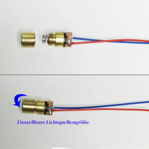 CESFONJER Mini 3 V Laser Diode Laser Module Laser Dot Laser Dot Laser Diode Module Head Diode 650 nm 6 mm Pack of 15