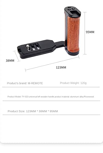 Micro Single Camera Universal Side Handle Vertical Shooting L Plate Bracket with Cold Shoe for Microphone LED Light black