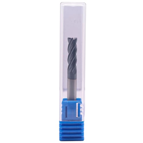 SEFHLI 4 flute solid carbide square end mill set, 5-piece 3/16-inch AlTiN coated tools in case