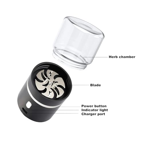 Upgraded Mini Electric Grinder Spice Smart Herb 400 mAh with 50ml Jar,Easy to Carry(Grinder) small