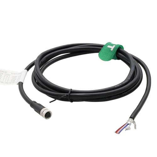 M8 8 pin Female Power Data Cable for Baumer CX Machine Vision Industrial Camera Sensor Automation Control I/O, A Coding, Shielded, 1m M8 8 pin female to open 15m