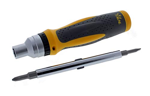 IDEAL Electrical 35-988 Ratch-A-Nut 9-in-1 ratcheting screwdriver and nut driver bit set