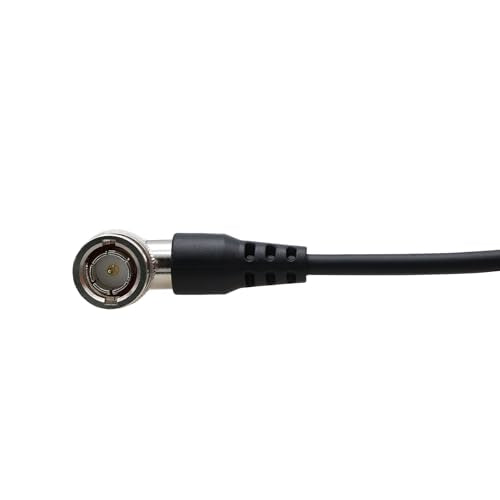 3G HD SDI BNC Coiled Cable for Atomos SmallHD Blackmagic Video Assist Teradek Hollyland Feelworld Portkeys Monitor Sony Alexa Camera Transmission, Right Angle Straight BNC coiled 30cm to 60cm RA-S BNC