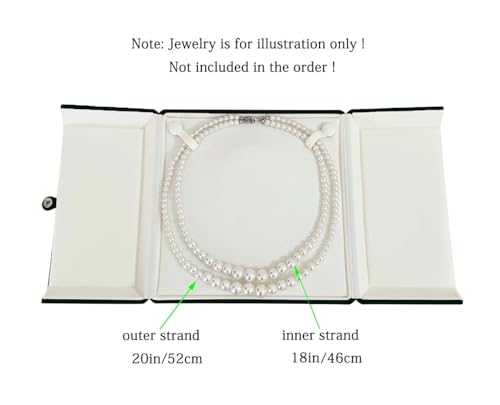 Classic Elegant Green Velvet Jewelry Case Premium Grade Material Storage Packaging (Pearl Necklace Case) Pearl Necklace Case