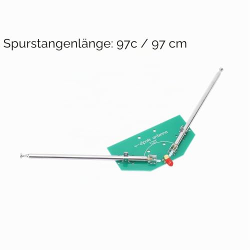 Telescopic V Dipole Antenna 97cm Length Adjustable Frequency 78M-415MHz SMA Female Interface Silver Alloy Contacts for Aviation Applications