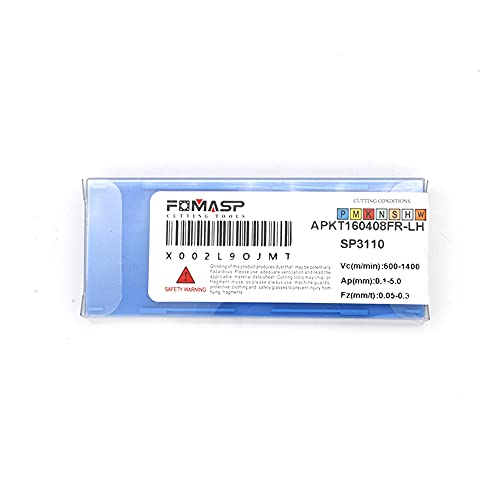 FOMASP APKT160408FR carbide milling inserts for aluminum, 10-piece set