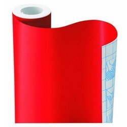 Magic Cover Adhesive Vinyl Paper, Multi-functional Shelf Liner for Lining Drawers and Shelves, Waterproof and Durable, 18" x 9', Solid Red 18"W x 108"L