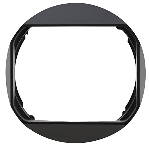 Haoge Lens Hood Metal Square Bayonet for Fujifilm Fuji Fujinon XF 18mm F1.4 R LM WR Lens with Metal Front Cap Kit, Replaces Fuji xf18mmf/1.4 Lens Hood LH-XF18 on Camera X-T4 X-S10 X-T30 XE4