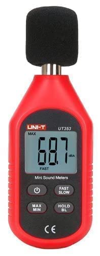 [Australia - AusPower] - UNI-T UT353 Decibel Meter, Digital Sound Level Meter Range 30-130dB, MAX/MIN, Data Hold, with LCD Display Backlight,Use for Home, Noise Environment,Factory 