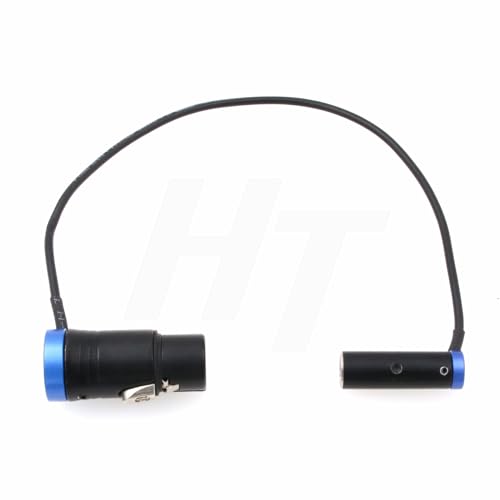 Audio Mixer Cable for Blackmagic Pocket Cinema 6K Canon C70 Camera, Mini XLR TA3M to XLR 3 Pin Right Angle Low-Profile 40cm Blue