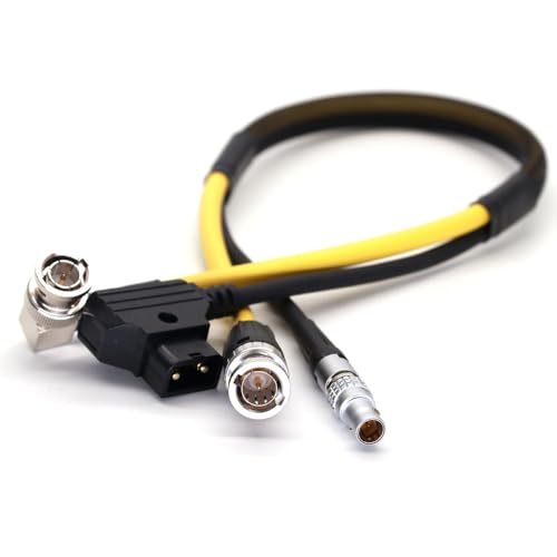 D-Tap to 0B 2 Pin Male Power and SDI Video Cable for Teradek Bond SmallHD Monitor Z CAM E2 Camera DJI Ronin ARRI