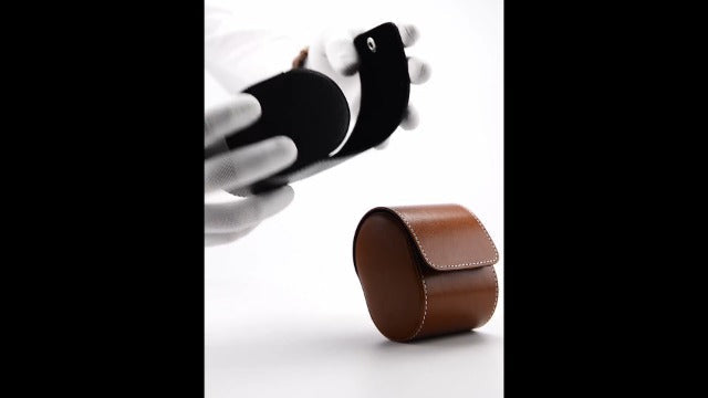 Oirlv Luxury Leather Watch Storage Box Travel Single Watch Case Jewelry Gift Box for Christmas Anniversary Birthday(Black) Black
