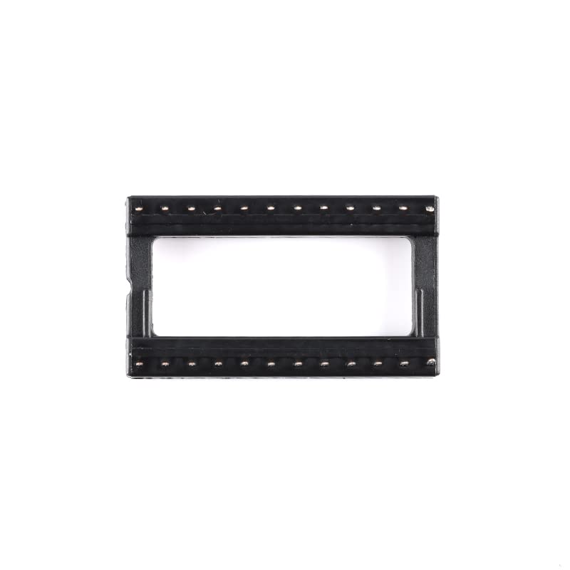 [Australia - AusPower] - 8Pcs IC Socket Wide 24P DIP IC Chip Socket Adaptor 2.54mm Pitch Dual Row 24 Flat Pin Wide 24P Wide 