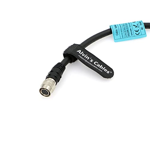 Alvin's Cables Hirose 12 Pin Female HR10A-10P-12S to Open End Shielded I/O Shielded Cable for Sony CCD| Basler Gige| AVT GIGE Industrial Camera 3M| 9.84ft 3M/9.84ft Straight 12 Pin
