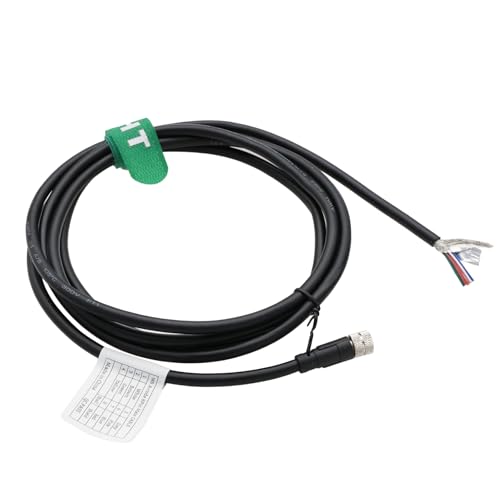 M8 8 pin Female Power Data Cable for Baumer CX Machine Vision Industrial Camera Sensor Automation Control I/O, A Coding, Shielded, 1m M8 8 pin female to open 15m