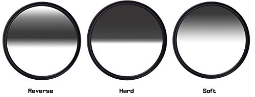 ICE 77mm Grad ND Set Reverse Hard Soft ND8 Filter Neutral Density ND 77 3 Stop Optical Glass