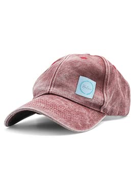 Halsa EMF Protection Hat, Baseball Cap. Washed, Faded, Structured Anti Radiation Hat with EMF RF Radiation Shielding Silver Fabric One Size-Large Rustic Red