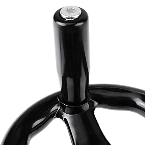 Black Round 3 Spoke Hand Wheel Electric Wood Bakelite Three Hand Wheel Machine Hand Wheel 12 * 125mm for Lathe Milling Machine