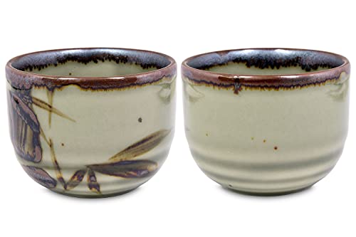 Japanese Sake Set Ceramic Sake Glasses 5 Piece Set Green Mashikodake