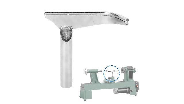 J-Curved Lathe Tool Rest for " (25mm) Post – -Duty Hardened Steel Woodturning Support with Curved & Stable Base