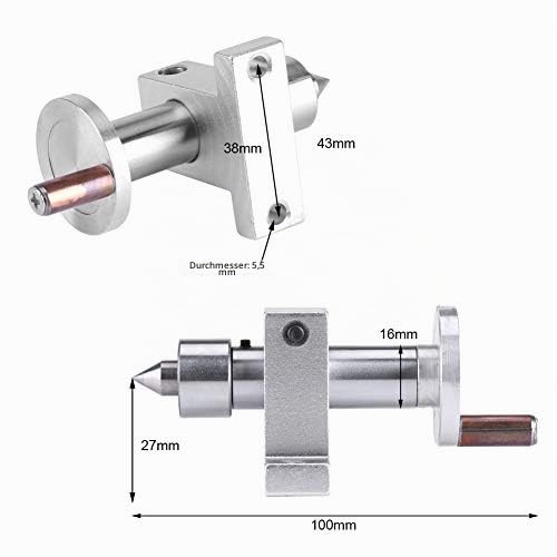 Ausla Live Center Double Bearing Tailstock Lathe | Centring point, rolling core, double turning centre, for mini lathes