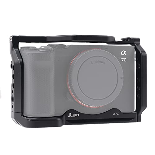 Foto4easy Cage for Sony Alpha A7C Cameras with Quick Release 1/4" 3/8" Screw and Cold Shoe Expansion Microphone Monitor Fill Light