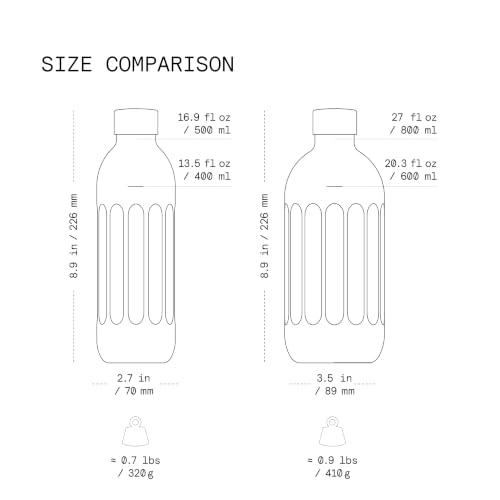 aarke Carbonator Pro To-Go - Stainless Steel Travel Bottle, 27oz 27.1 Ounces