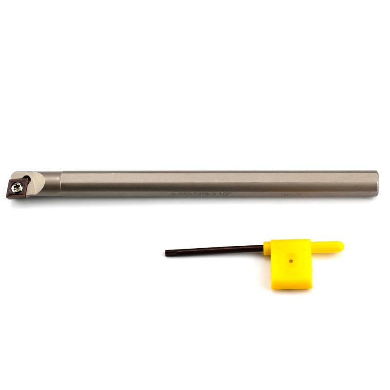[Australia - AusPower] - 1/2"*7" Lathe Internal Boring Bar, Right-Hand Sclcr Turning Tool Holder with 1PC Indexable Carbide Turning Insert CCMT09T304(CCMT32.5) 
