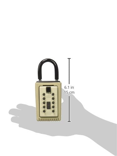 Kidde AccessPoint 001404 KeySafe 3-Key Portable Push Button Key Safe Box, Clay
