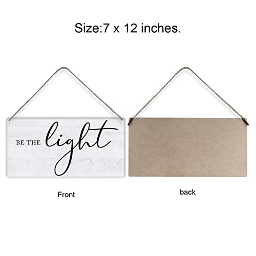 __Bible Verse Home Wall Decor be the Light Matthew 5:14 Scripture Wooden Signs Farmhouse Hanging Wall Plaque Christian Wood Sign