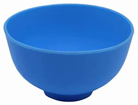 [Australia - AusPower] - 4Pcs One Set Silicone Flexible Rubber Impression Mixed Alginate Bowl Dental Mixing Bowls Blue 