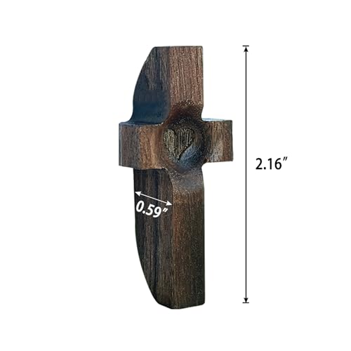 Cross my Heart，Small Wooden Cross，Encouragement Gifts Stress Relief, Pocket Handheld Prayer Crosses, Religious Gifts (1PCS) 1PCS
