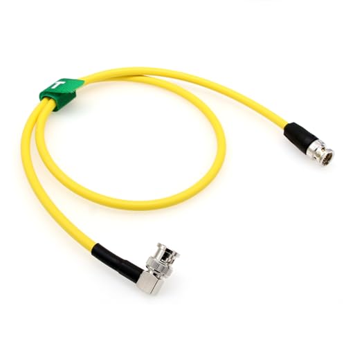 12G 4K 30p Raw SDI Coaxial Video Cable BNC to BNC for Atomos Ninja V SmallHD Cine 13 Canon C300 Sony FX9 Camera Monitor Flexible Shielded Yellow 3M