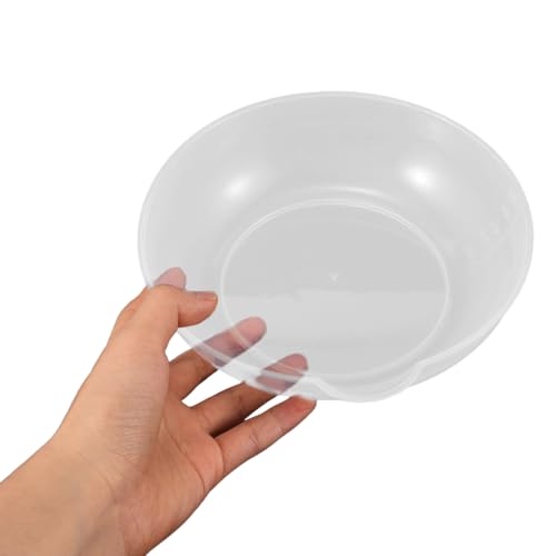 STOBOK 2Pcs Kitchen Scale Tray Plastic Round Pan with Capacity Mark for Food Weighing and Baking Cooking Accessories