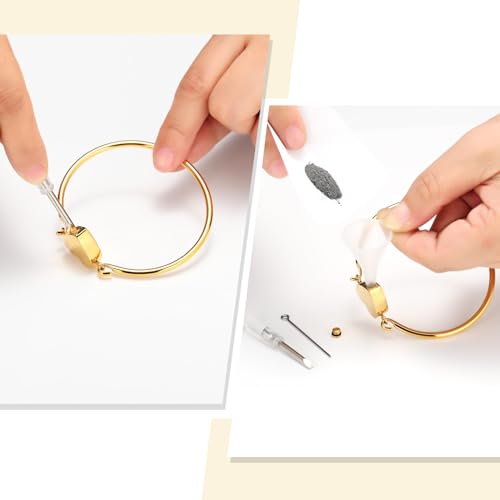 Oinsi Heart Urn Bracelet for Ashes, Cremation Jewelry Leather Bracelets for Men Women, Memorial Jewelry With Filling Kits Gold