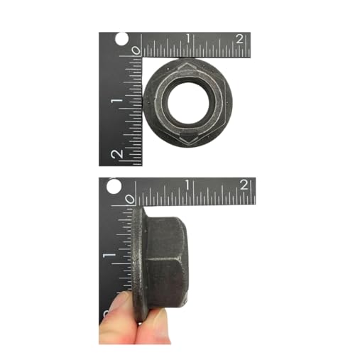 Quantum Forge 7/8"-9 Grade G all-metal flange top lock nuts, phosphate and oil coated steel hex nuts, 4 pack