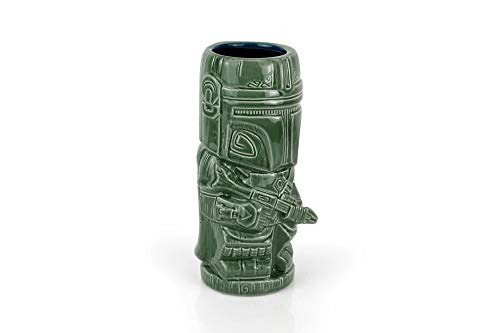 Geeki Tikis Star Wars: The Mandalorian Mando Din Djarin Bounty Hunter Tiki Mug | Official Star Wars: The Mandalorian Collectible Tiki Style Ceramic Cup | Holds 20 Ounces