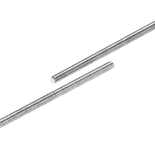 uxcell M3 x 500mm fully threaded rods, 304 stainless steel, right-hand threads, 5-piece set