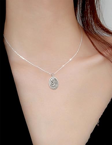 St Michael/St Christopher Medal/Cross/Pardon Cross/Saint Therese of Lisieux Medal Pendant for Women Necklace & Rosary Necklace St Christopher1 12PCS