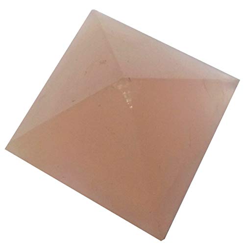 Purpledip Rose Quartz Stone Pyramid: Reiki Healing Divine Spiritual Crystal (11933)