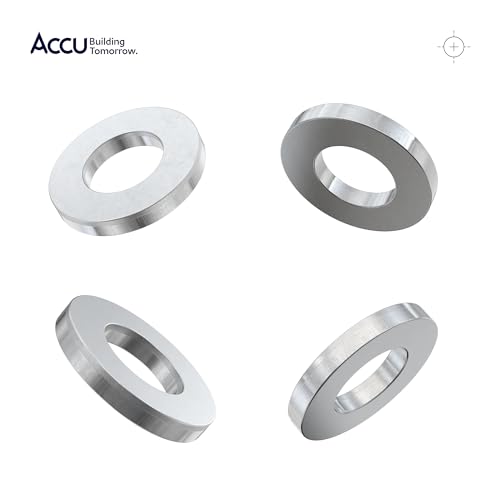 Accu M5 x 10mm 200HV flat washers, ISO 7089 stainless steel A2, pack of 200