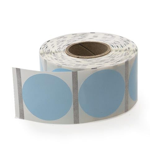 Blue 1.25" Circle Direct Thermal Labels
