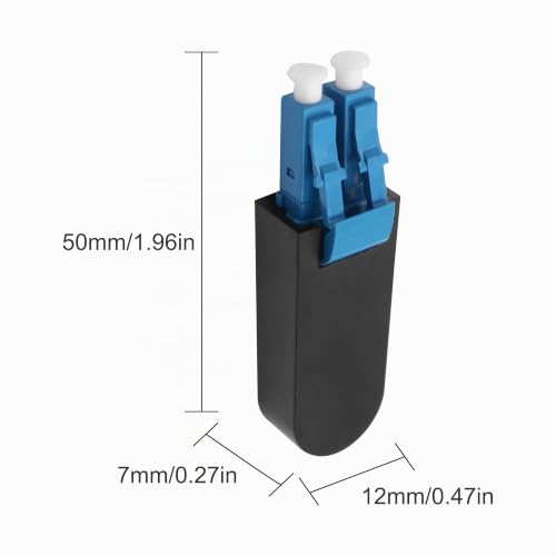 XMSJSIY LC/UPC Fibre Optic Tester Loopback Connector Duplex Singlemode LC 9/125 Tester Connector Standard LWL Circuitors Signal Test LC Adapter for Test Application - 2 Pieces