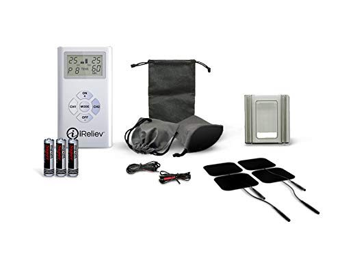 iReliev Dual Channel Tens Unit System ET-1313 for Muscle and Joint Pain Relief, Sports TENS Electronic Pulse Pain Therapy, FDA Cleared