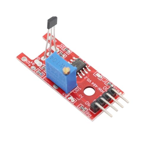KY-024 Linear Magnetic Hall Sensor DC 5V LM393 Hall Effect Sensor with Magnetic Induction Probe Applicable for Motor Speed and Position Detection for Arduino (Pack of 3)